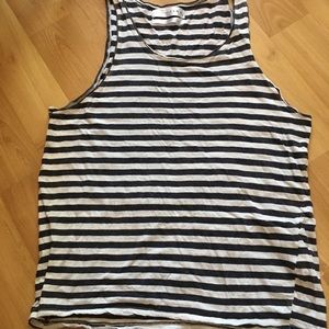 Black and white striped men’s tank